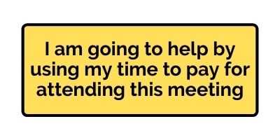 Pay for attending networking by choosing to support using your time