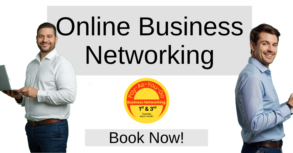 Business Networking - two men booking with their phones